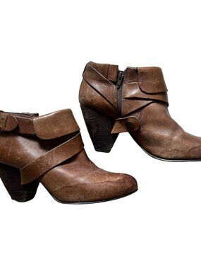 Schuler & Sons Philadelphia Brown Leather 3” Mules Size 9